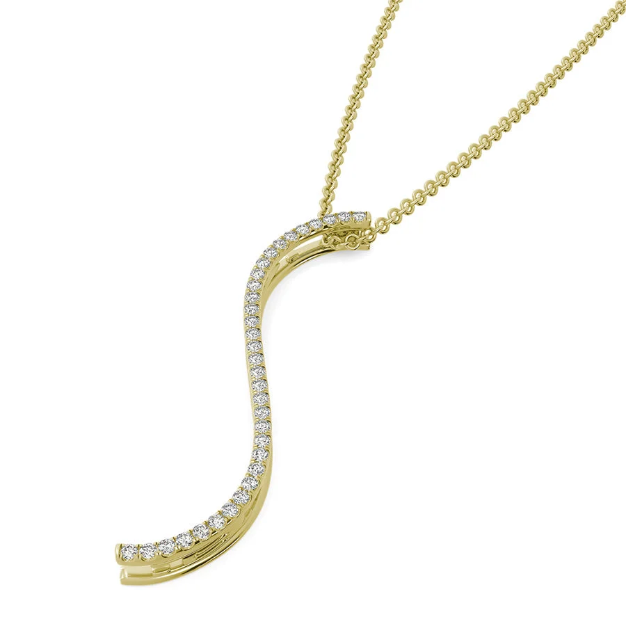 "LOVE" S-Curved Drop Bar Pendant - Custom Builder - SKU 2ddd05