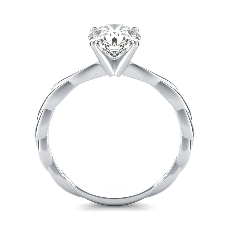 Marcela Twist Shank Solitaire Engagement Ring - Image 2