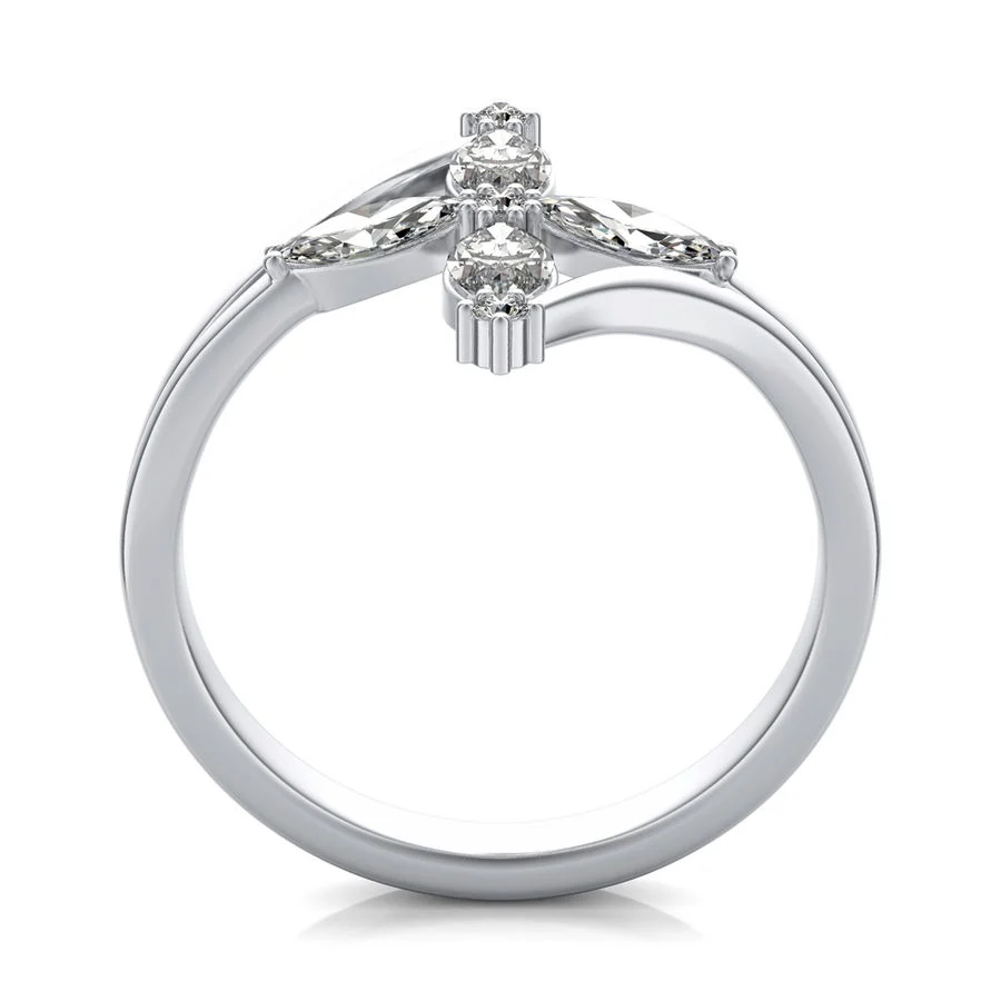 Marquise Flower Fashion Ring - Image 2