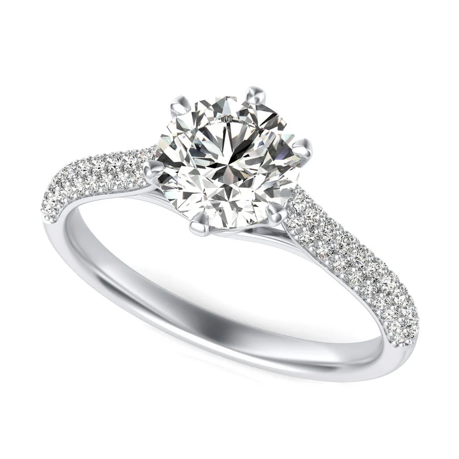 Micro Pave Engagement Ring