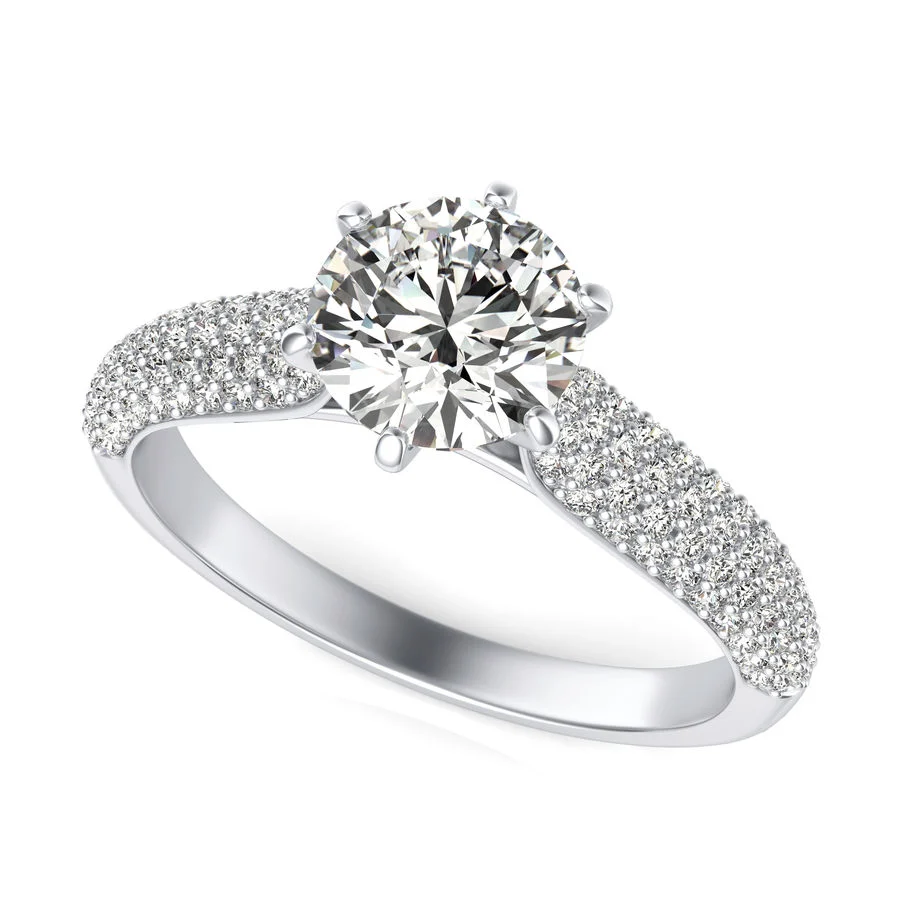 Micro Pave Engagement Ring