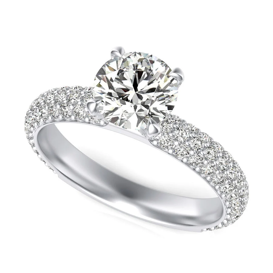 Micro Pave Engagement Ring