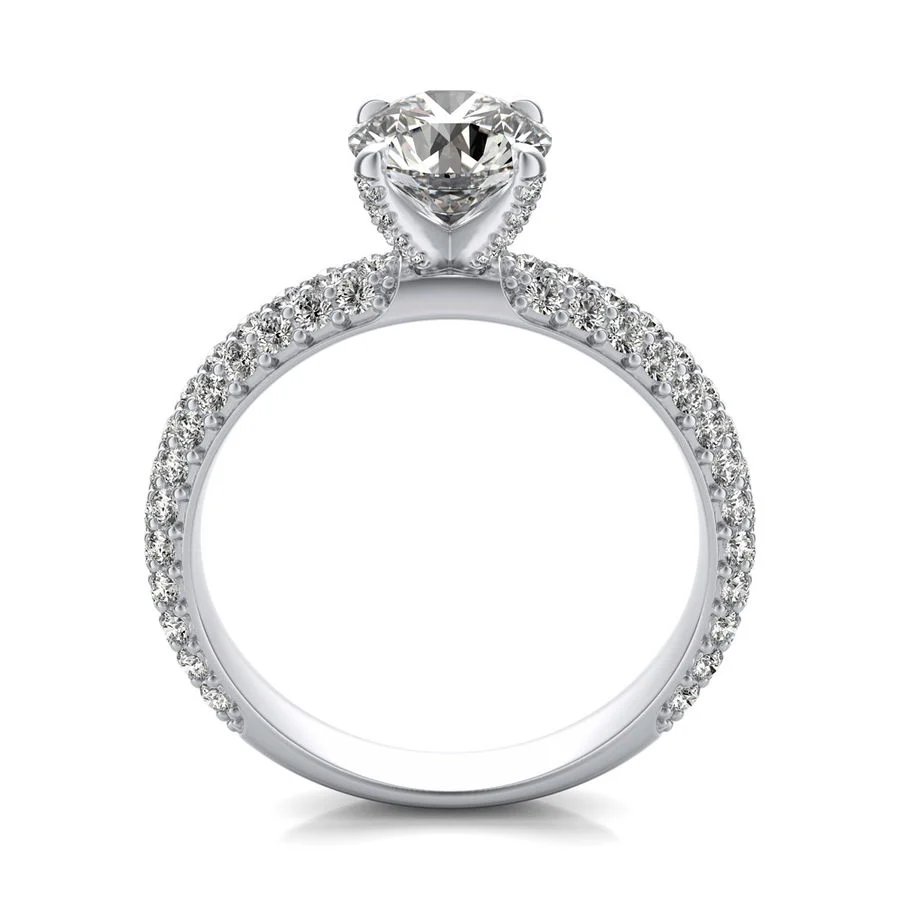 Micro Pave Engagement Ring - Image 2