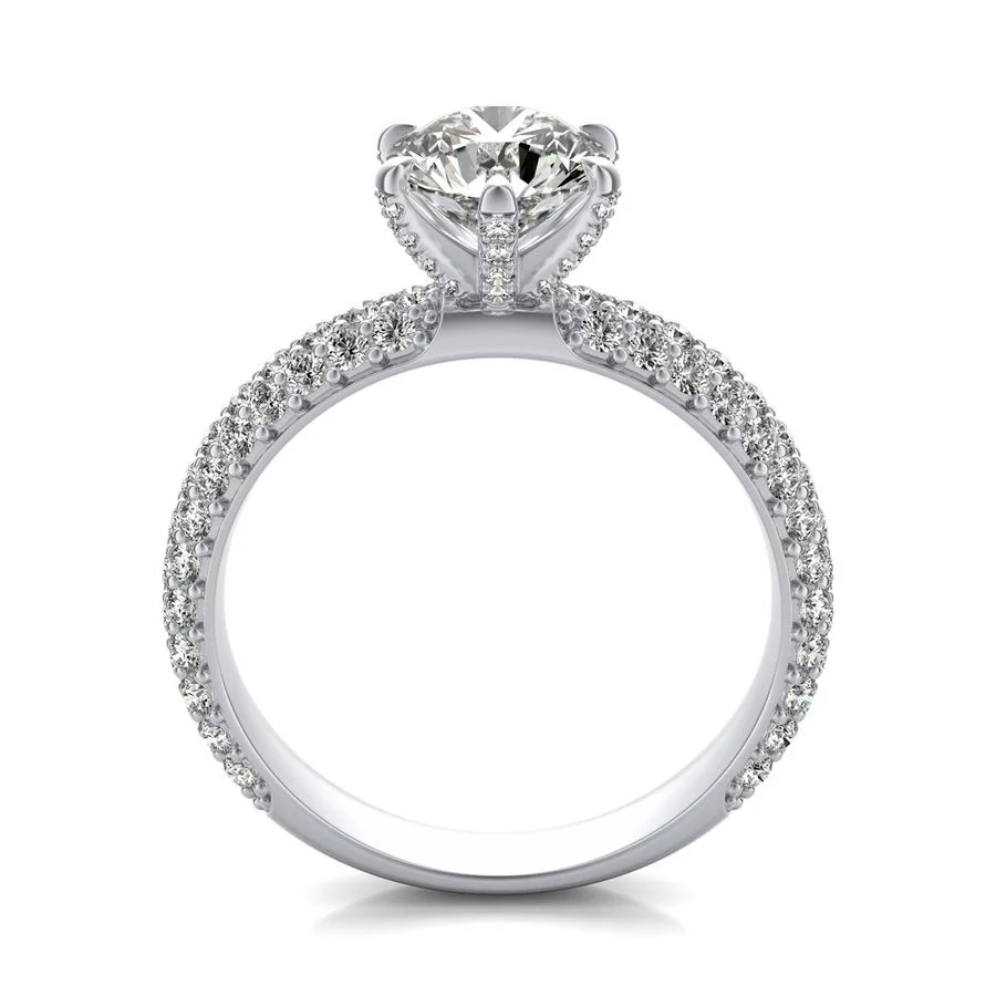 Micro Pave Engagement Ring - Image 2