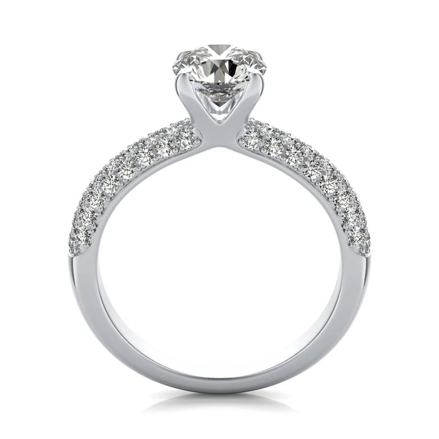 Micro Pave Engagement Ring - Image 2