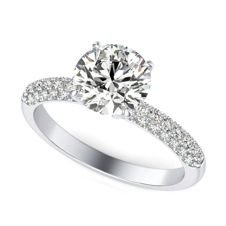 Micro Pave Engagement Ring
