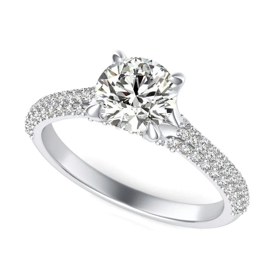 Micro Pave Engagement Ring