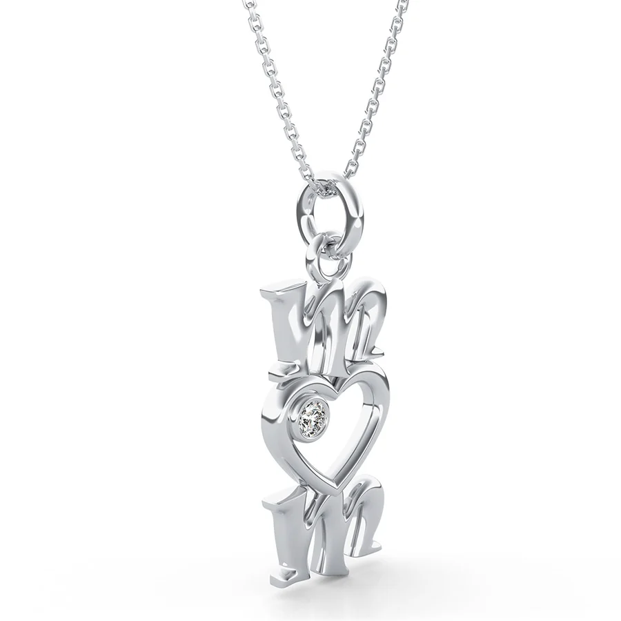 "Mom" Heart Pendant - Image 2