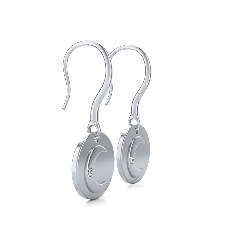 Moon Coin Earrings - Image 2