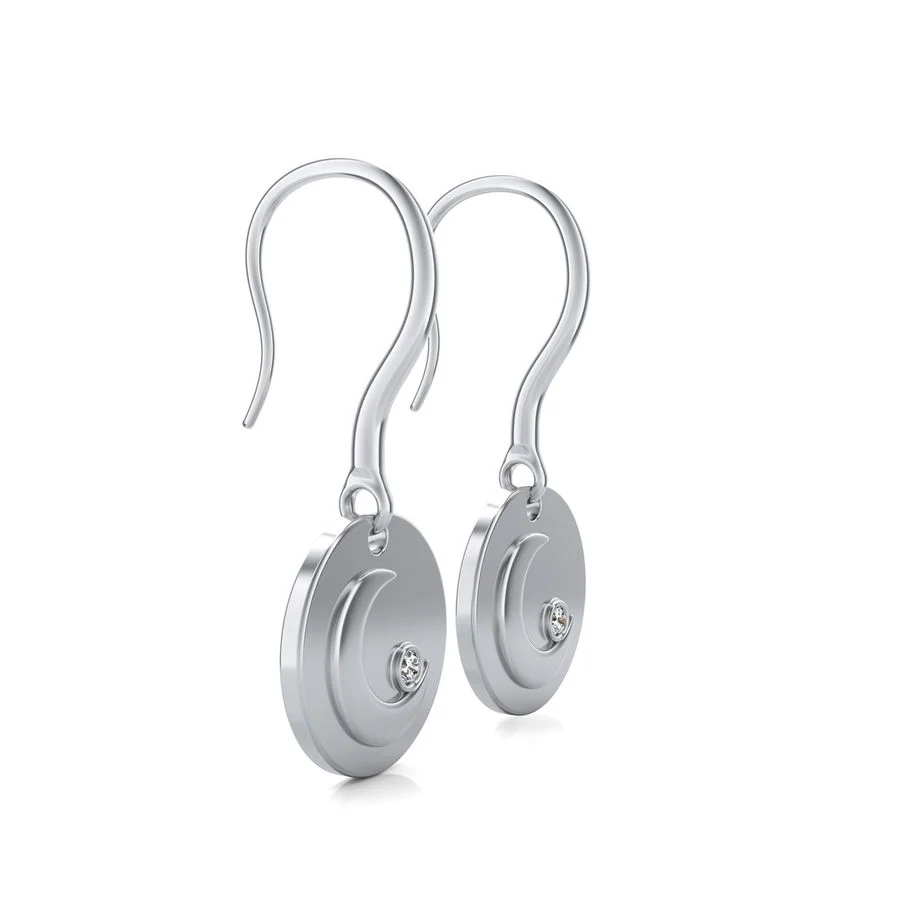 Moon Coin Earrings - Image 2