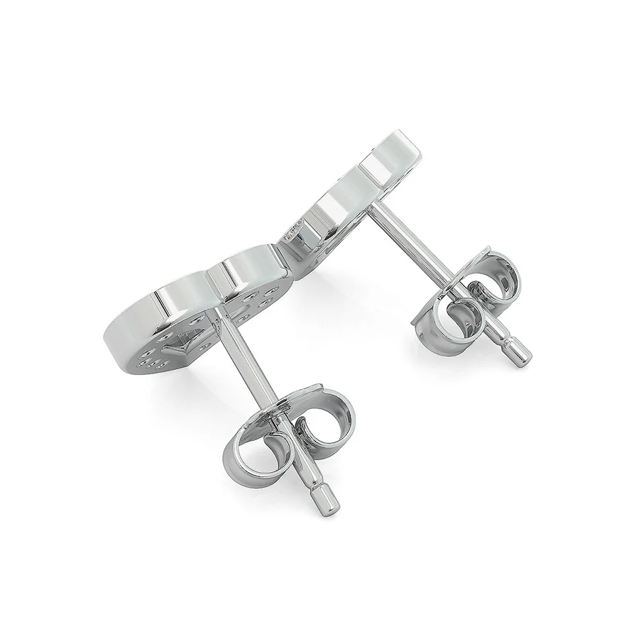 Open Heart Earrings With Pave Set Stones - Image 2