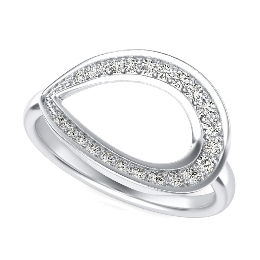 Oval Tear Drop Fashion Ring