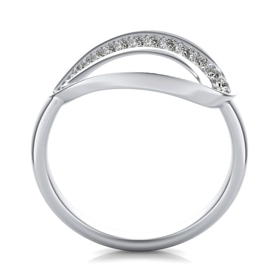 Oval Tear Drop Fashion Ring - Image 2