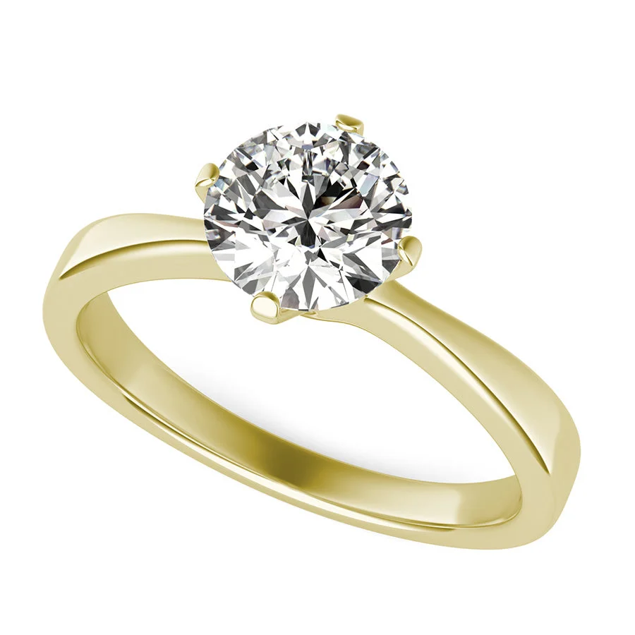 Plain Solitaire Engagement Ring - Custom Builder - SKU 200818