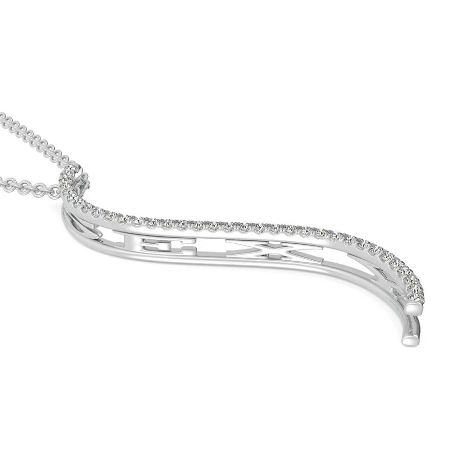"SEXY" S-Curved Drop Bar Pendant