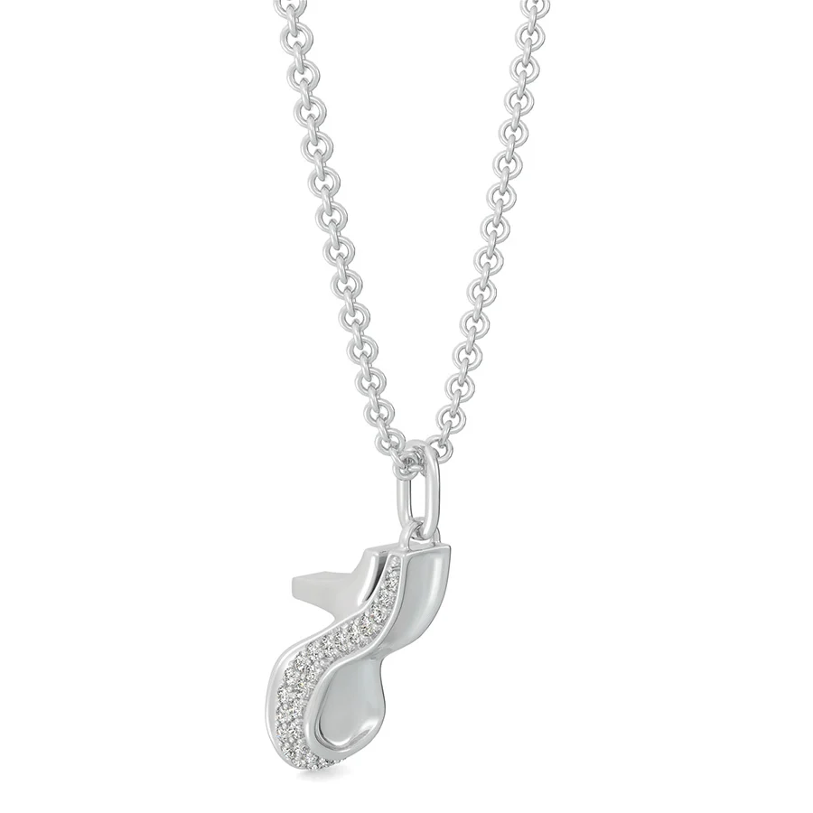 Shoe Charm Pendant With Pave Set Stones - Image 2