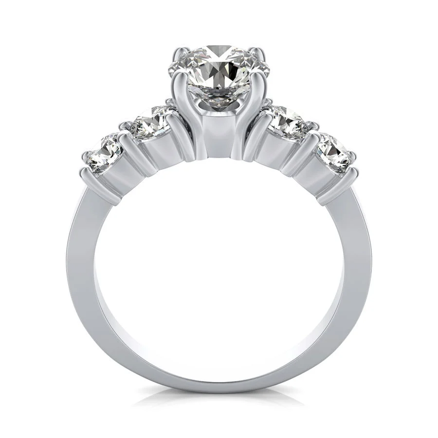Side Stone Engagement Ring - Image 2