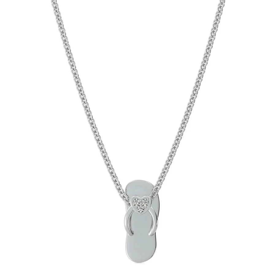 Slipper Heart Charm Pendant