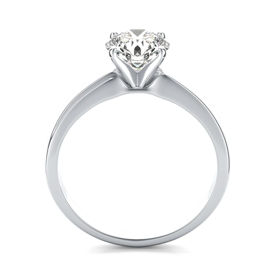 Solitaire Engagement Ring With Heavy Shank - Image 2