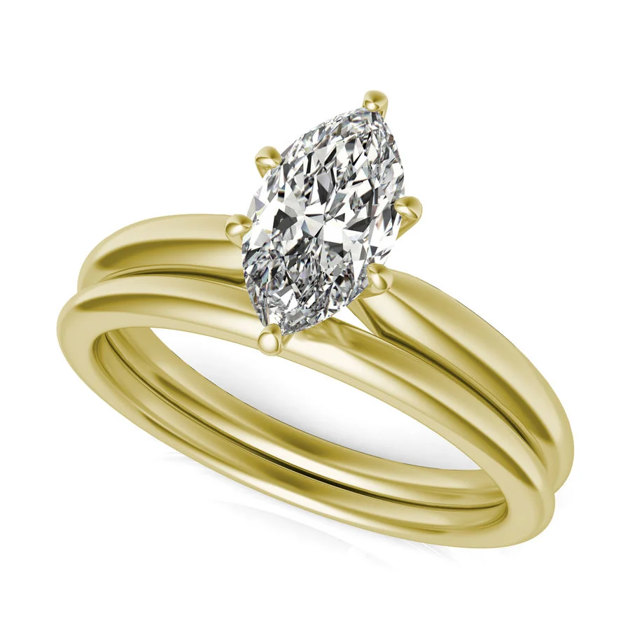 Solitaire Engagement Ring With Matching Band - Custom Builder - SKU 118300