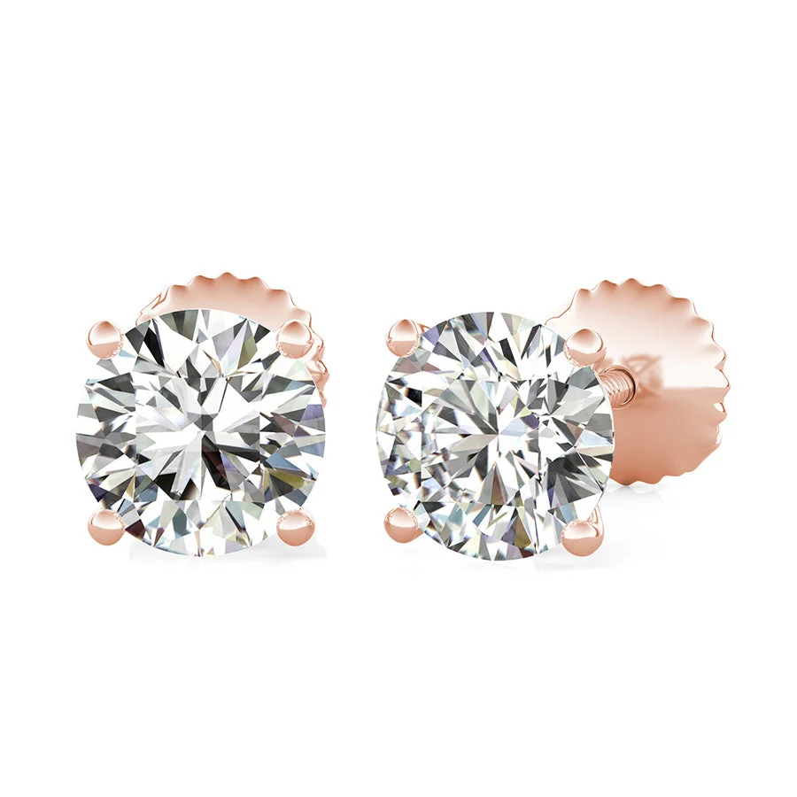Solitaire Stud Earrings - Custom Builder - SKU 201704