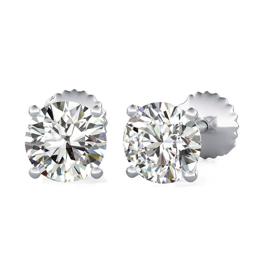 Solitaire Stud Earrings - Custom Builder - SKU 201704