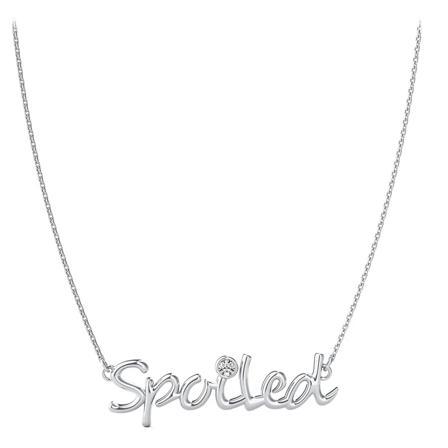 "Spoiled" Pendant With Bezel Set Stone