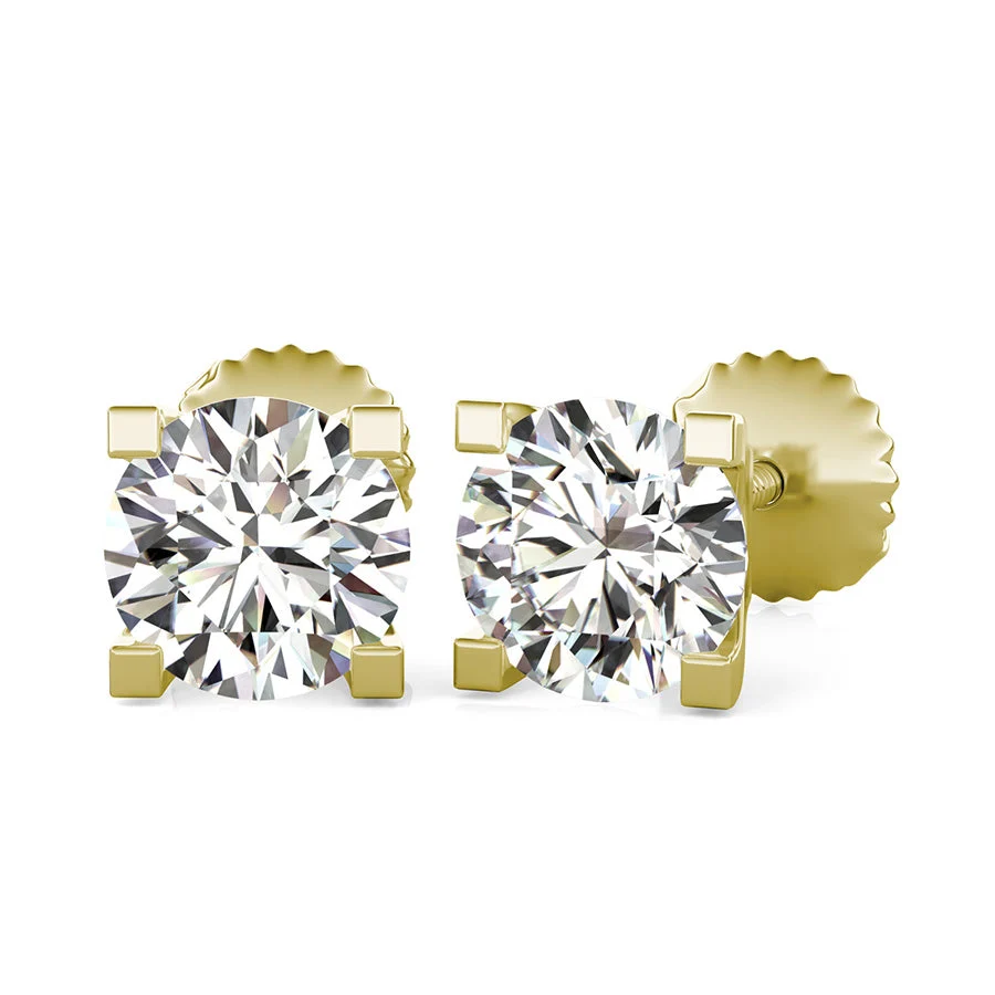 Square Prong Stud Earrings - Custom Builder - SKU 201899