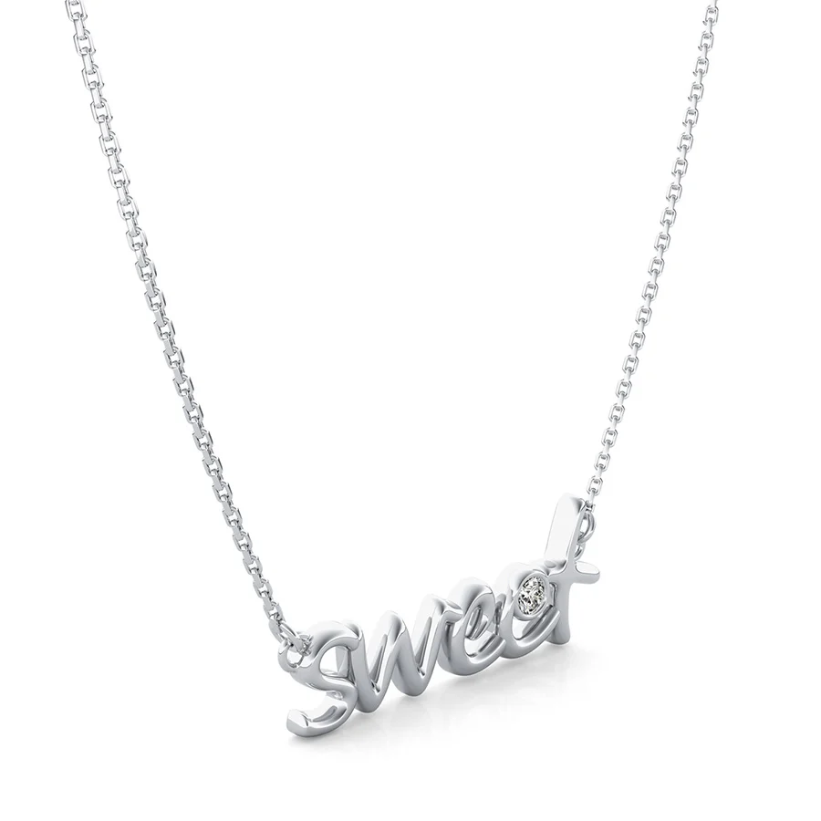 "Sweet" Pendant With Bezel Set Stone - Image 2