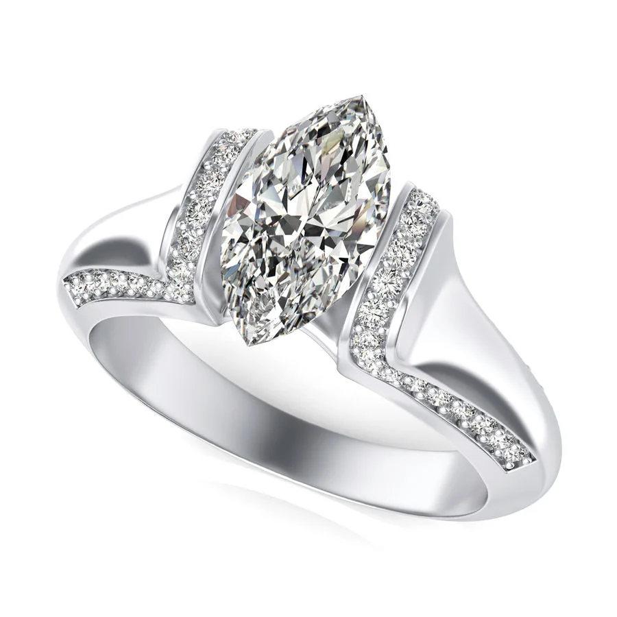 Tension Engagement Ring - Custom Builder - SKU 343300