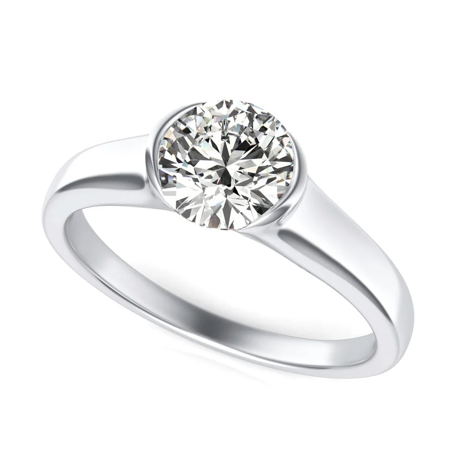 Tension Solitaire Engagement Ring - Custom Builder - SKU 117700