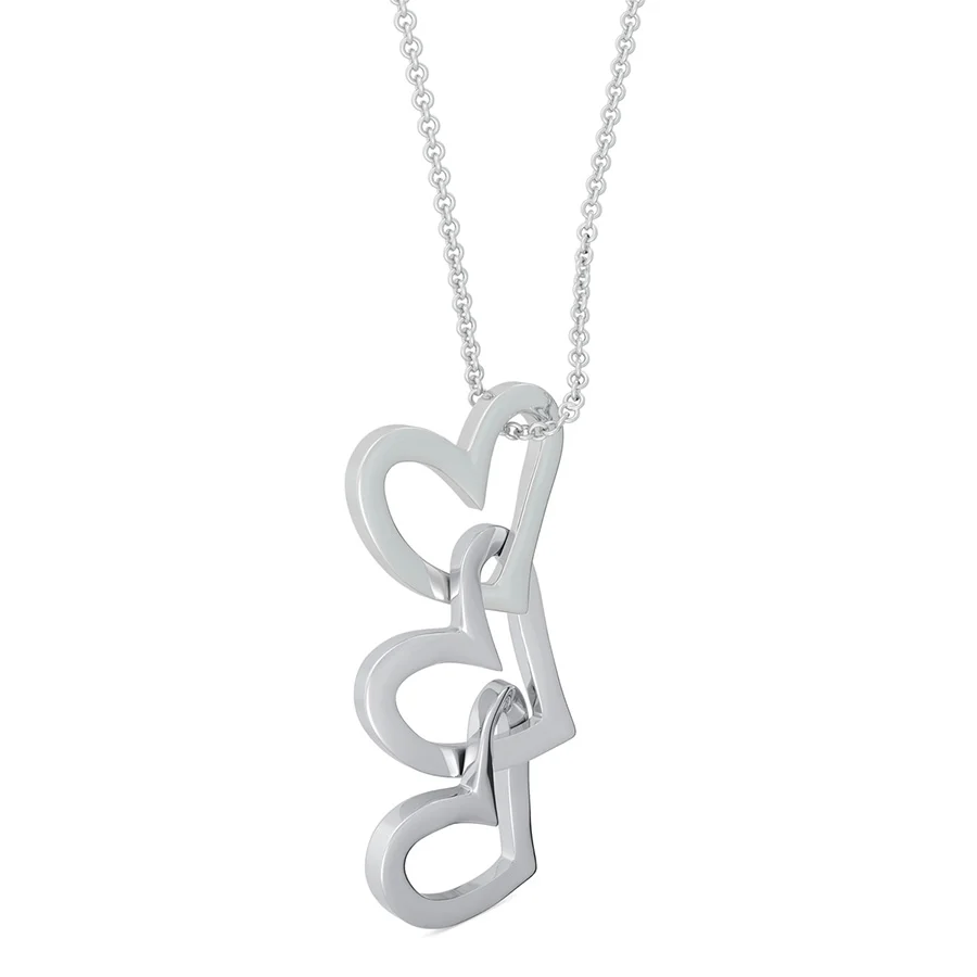 Three Heart Charm Pendant - Image 2