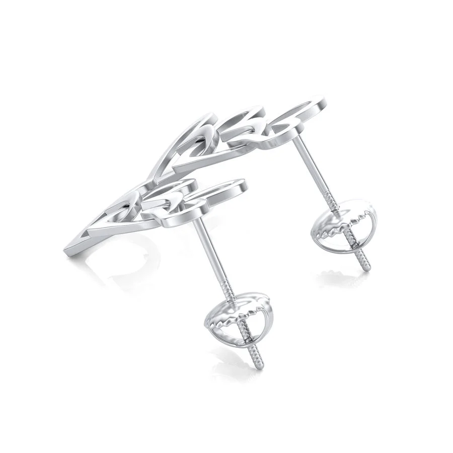 Three Hearts Drop Earrings - Image 2