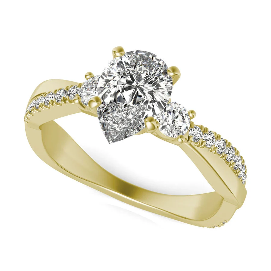 Three Stone Engagement - Custom Builder - SKU 385900
