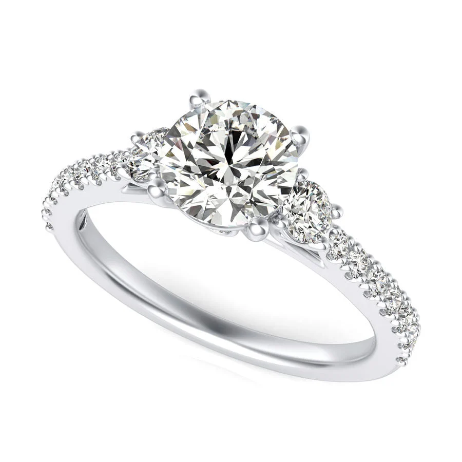 Three Stone Engagement - Custom Builder - SKU 386700