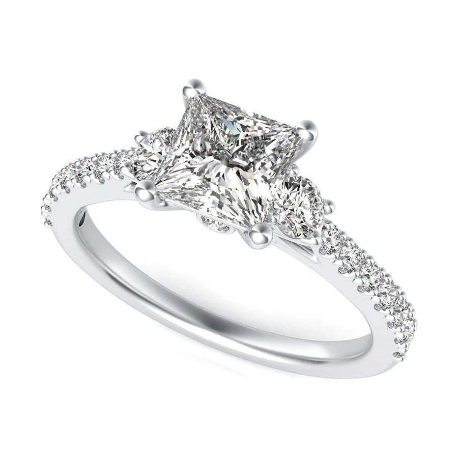 Three Stone Engagement - Custom Builder - SKU 386700