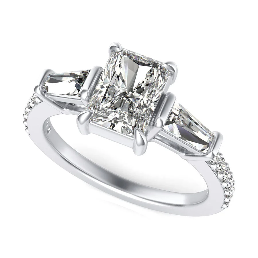 Three Stone Engagement - Custom Builder - SKU 387000