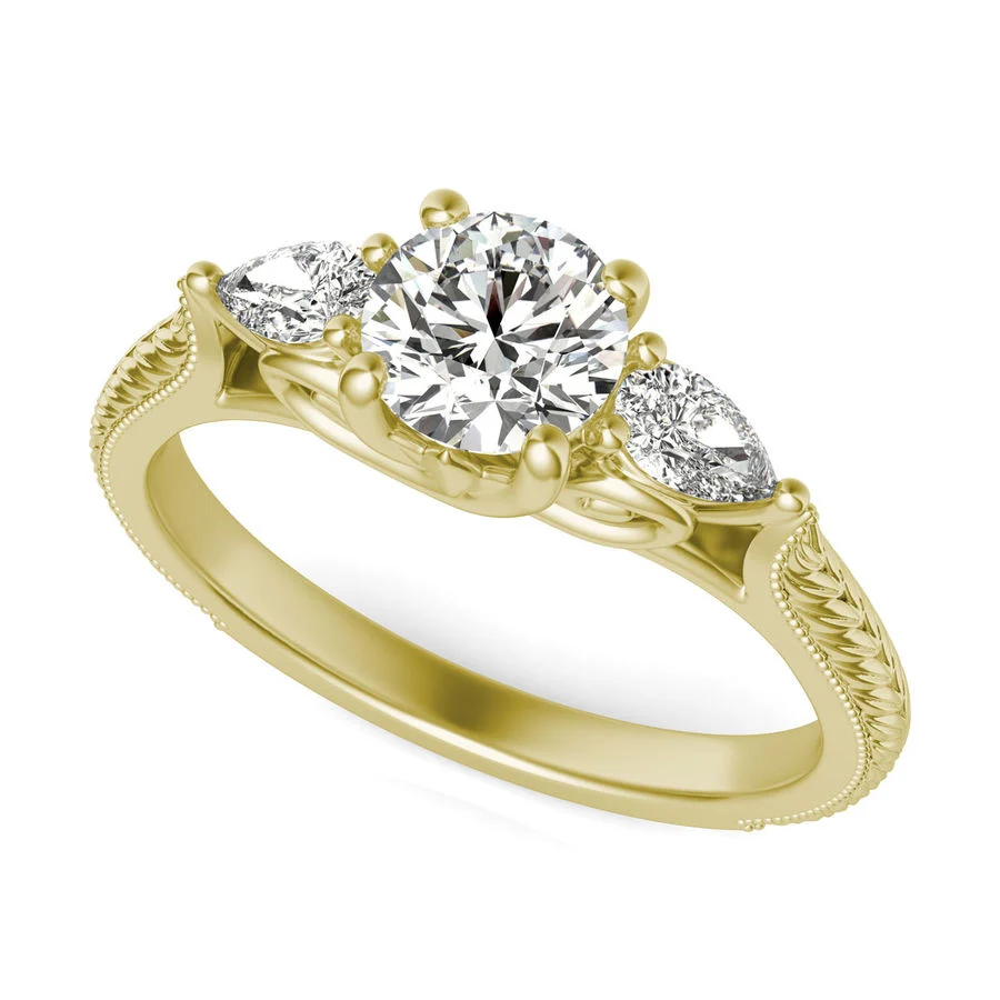 Three Stone Engagement - Custom Builder - SKU 387300