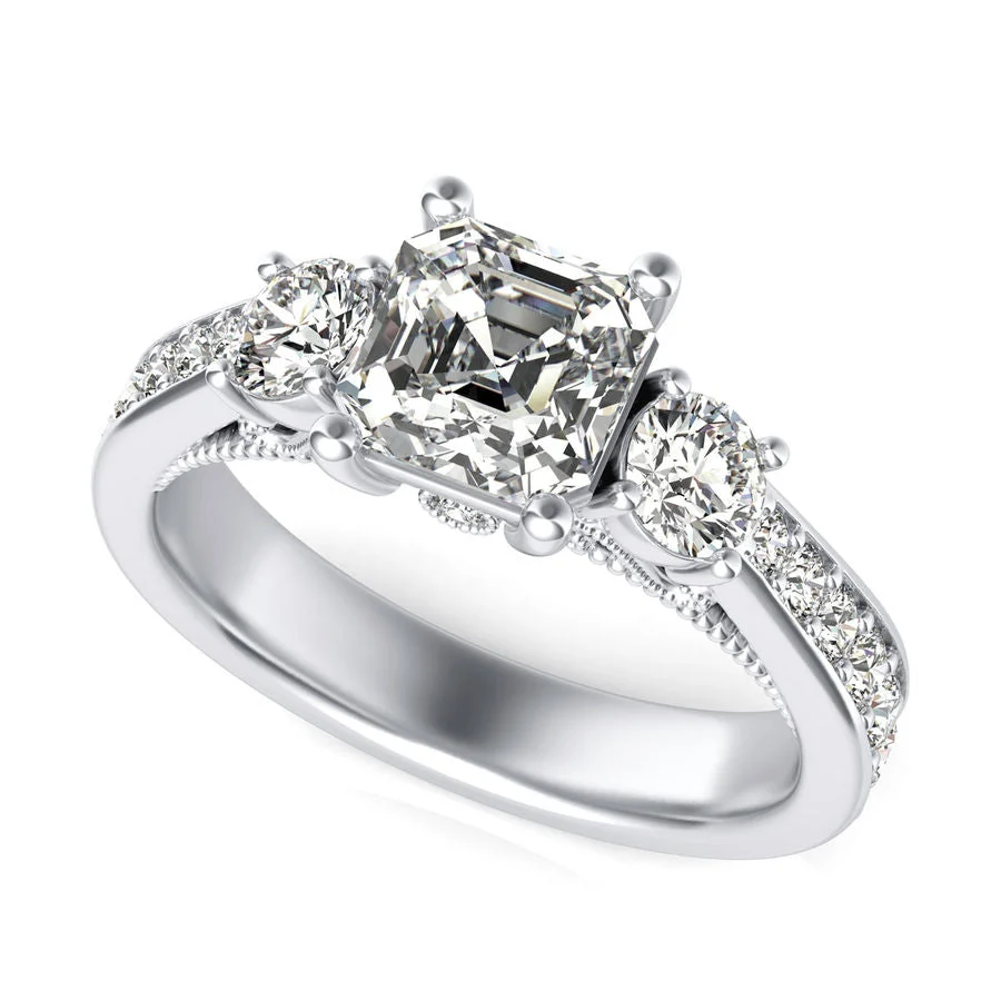 Three Stone Engagement - Custom Builder - SKU 391000