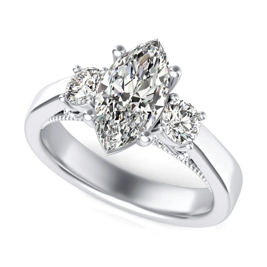 Three Stone Engagement - Custom Builder - SKU 391100
