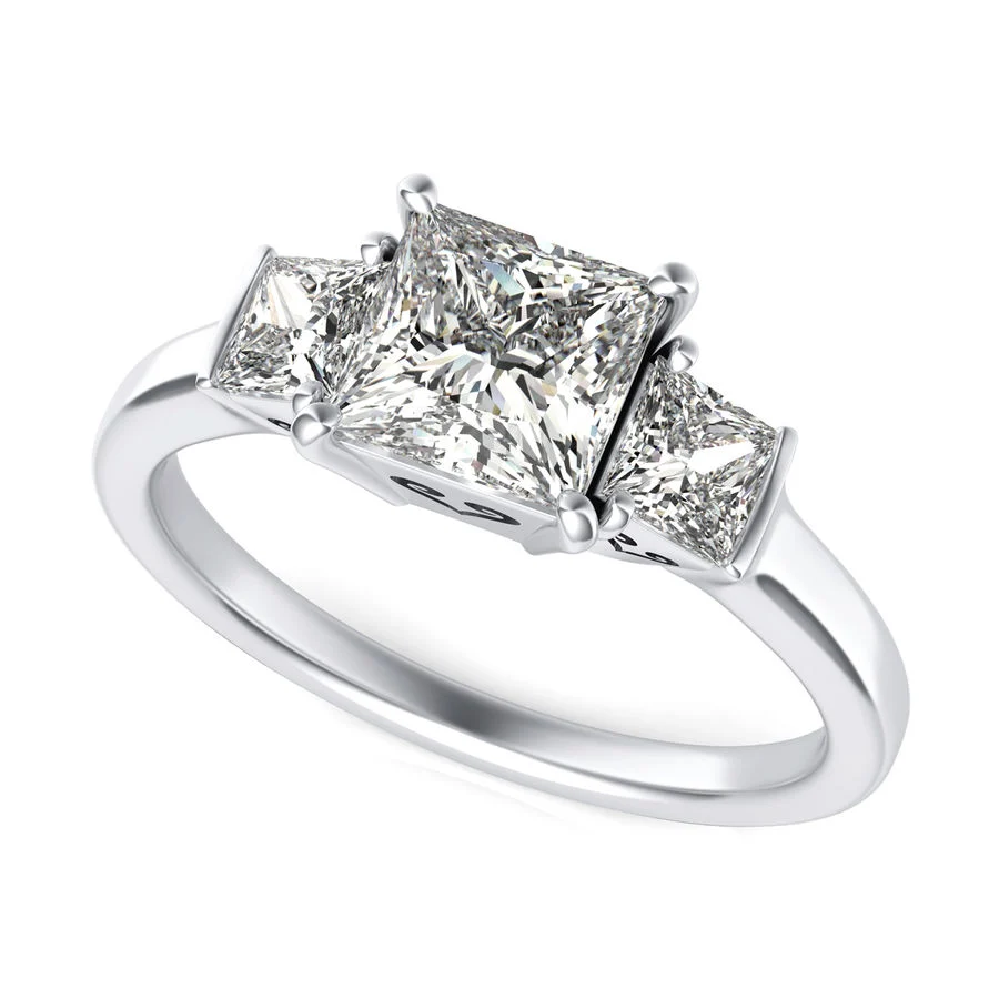 Three Stone Engagement Ring