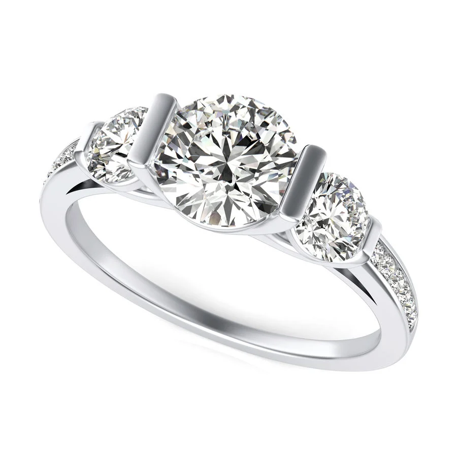 Three Stone Engagement Ring