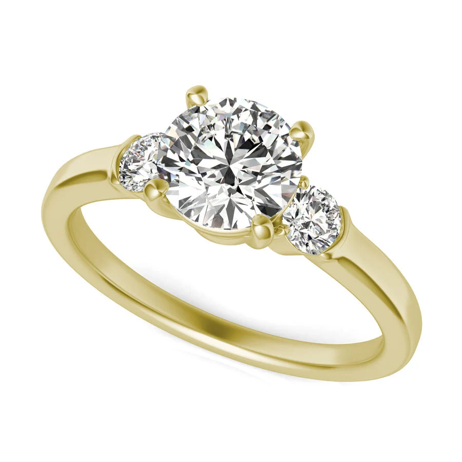 Three Stone Engagement Ring - Custom Builder - SKU 103600