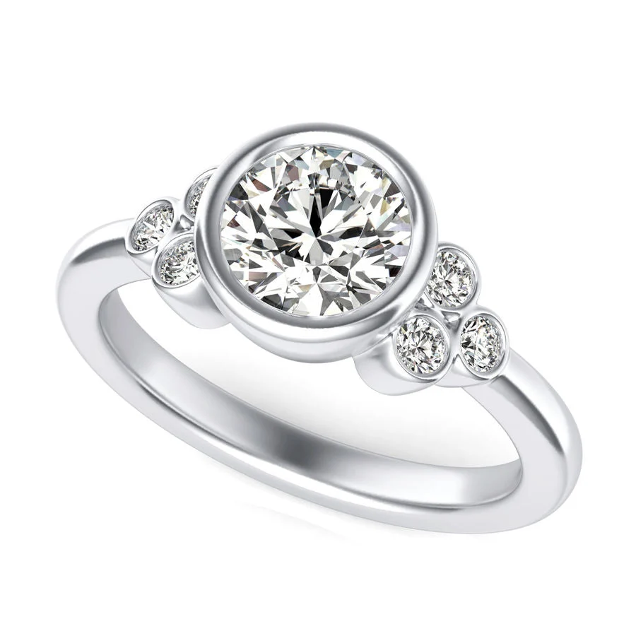 Three Stone Engagement Ring - Custom Builder - SKU 274500