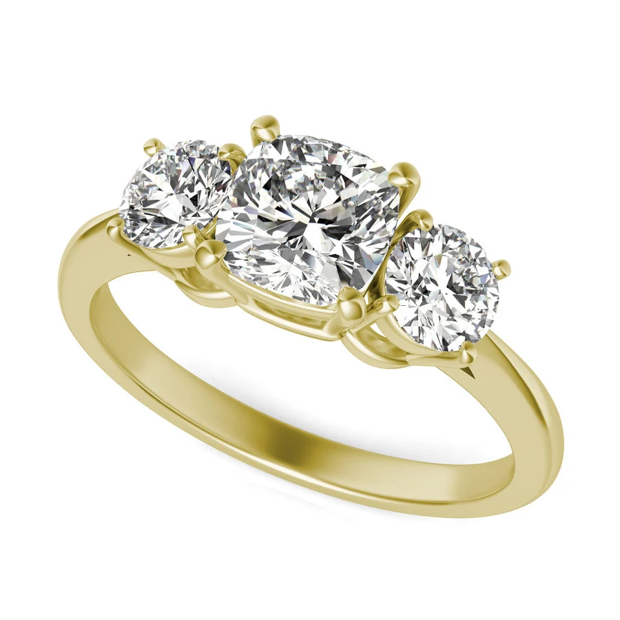 Three StoneEngagement Ring - Custom Builder - SKU 102900