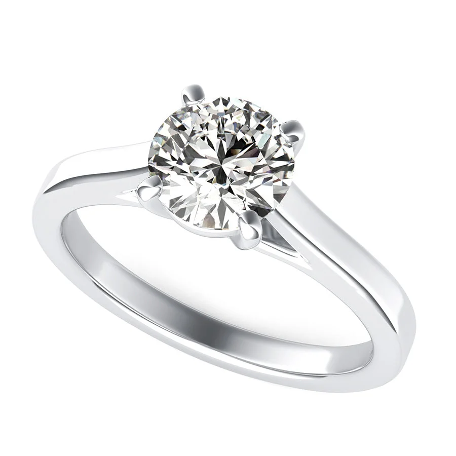 Trellis Cathedral Solitaire Engagement Ring - Custom Builder - SKU 200805