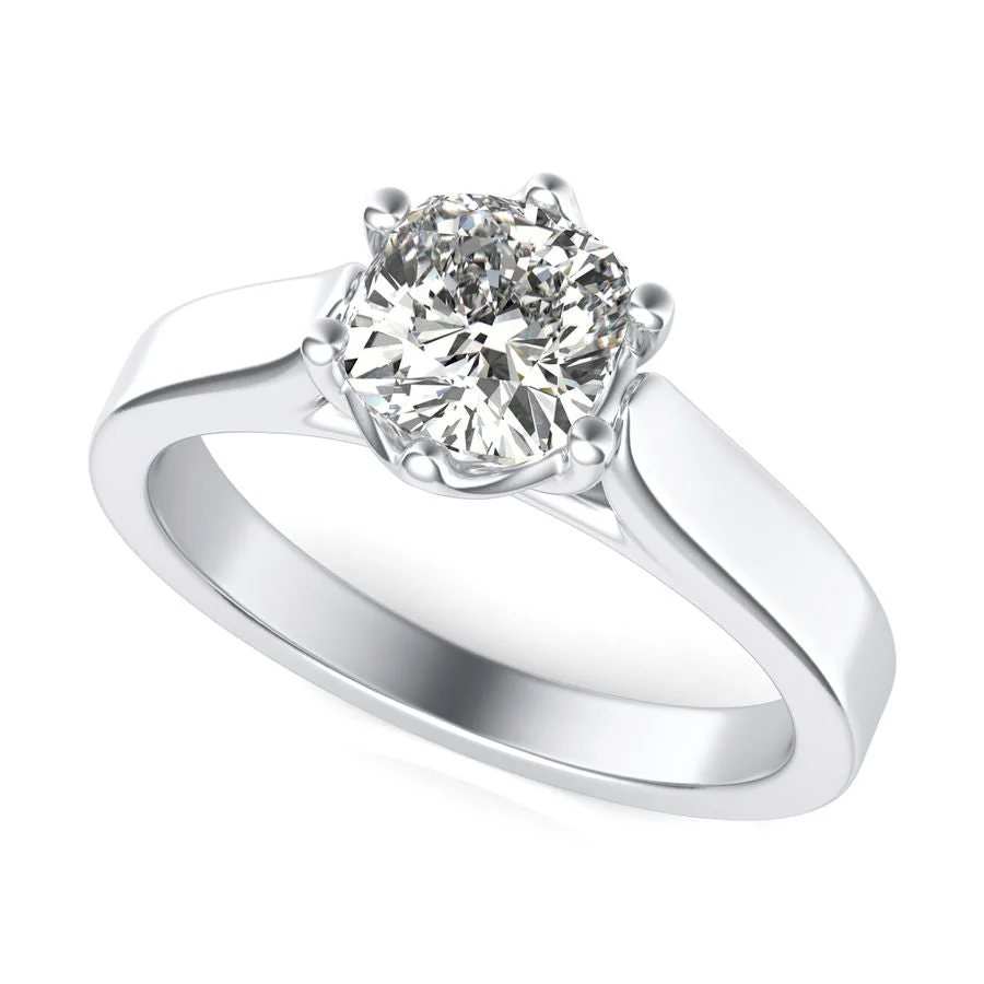 Trellis Cathedral Solitaire Engagement Ring - Custom Builder - SKU 340000
