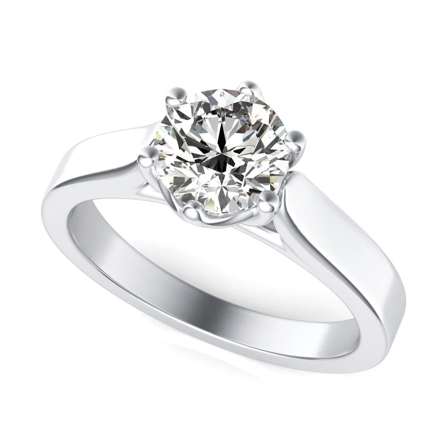 Trellis Cathedral Solitaire Engagement Ring - Custom Builder - SKU 340000