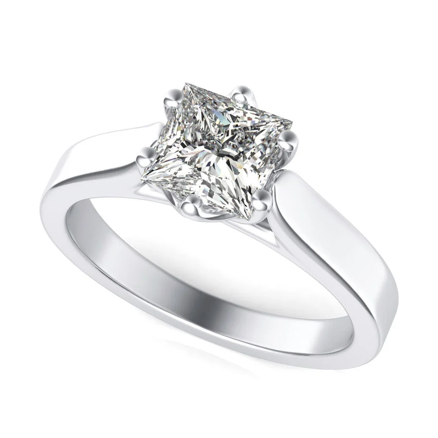 Trellis Cathedral Solitaire Engagement Ring - Custom Builder - SKU 340000