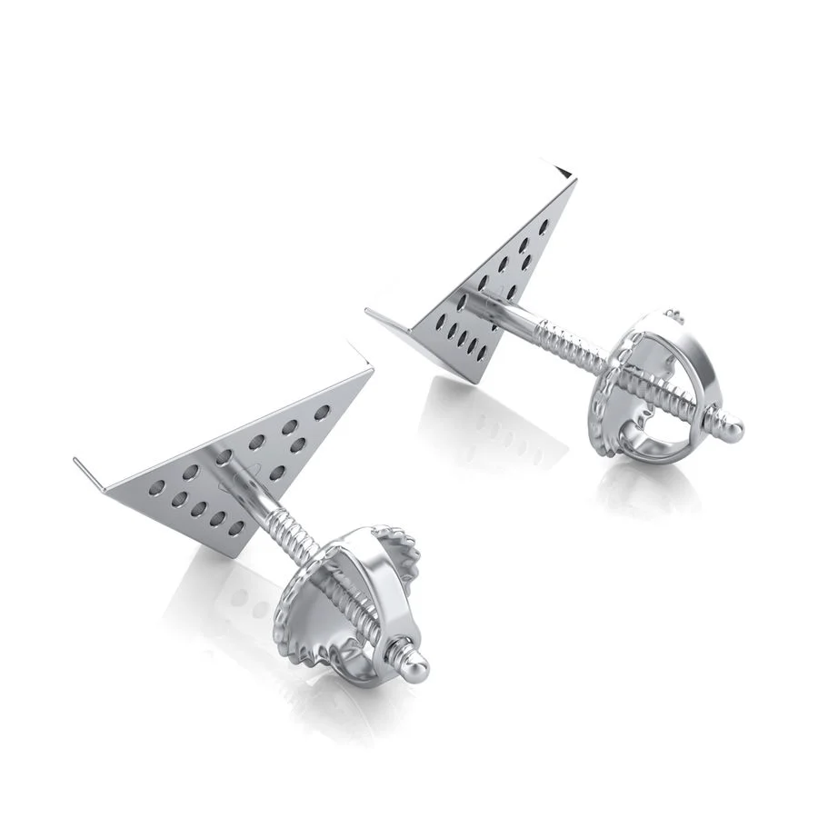 Triangle Stud Earrings - Image 2